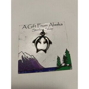 Sterling Silver Dolphins Charm from Alaska New on Card